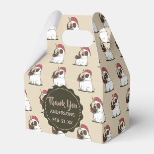 Personalized Fawn PUGS Unicorn Favour Gable Box