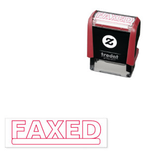 Personalized FAXED Red Self-Inking Stamp