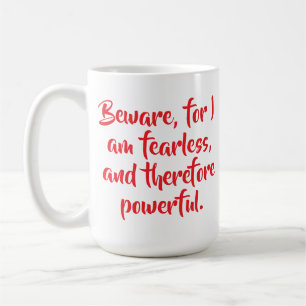 Personalized Fearless Woman Quote Modern Script Coffee Mug
