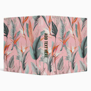 Personalized Feathers Design 3-Ring Binder