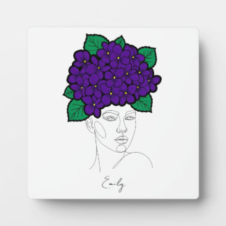 Personalized February Birth Flower Crown Art Plaque