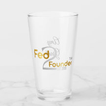 Personalized "Fed2Founder" Glass Cup