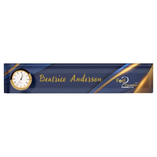 Personalized Fed2Founder name Plate (Front)