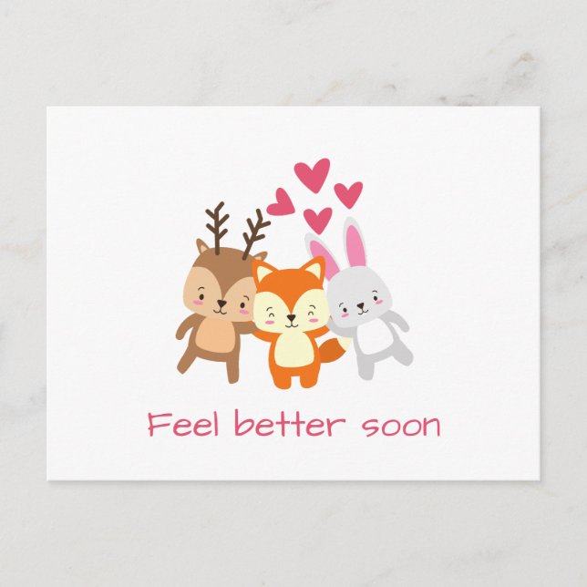 Personalized Feel Better Soon Postcard (Front)