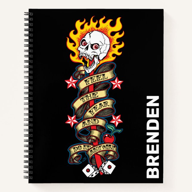 Personalized Feel the Fear Notebook (Front)