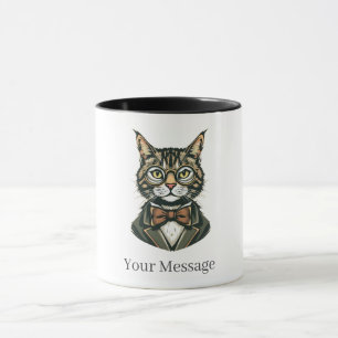Personalized Feline Gentleman Coffee Cup