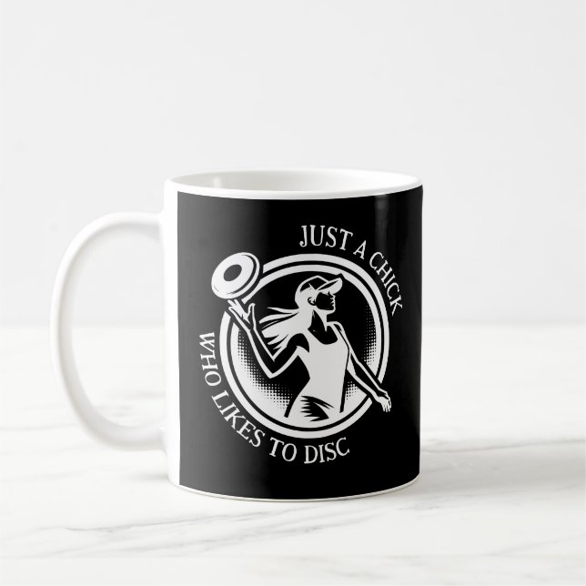Personalized female Disc Golf  Coffee Mug (Left)