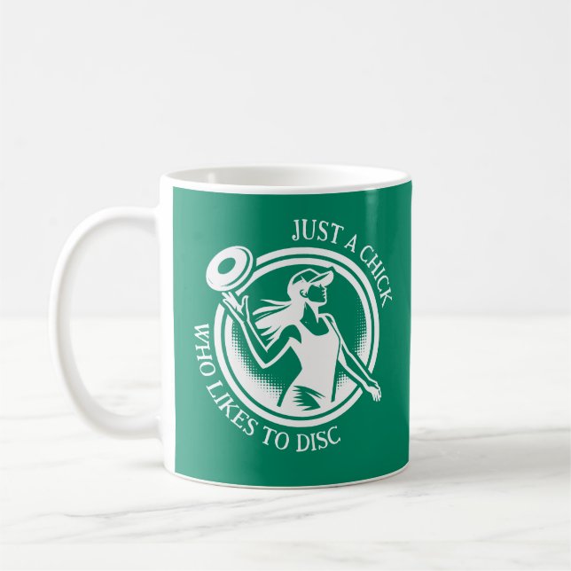 Personalized female Disc Golf  Coffee Mug (Left)