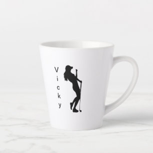 Personalized Female Golf Latte Mug