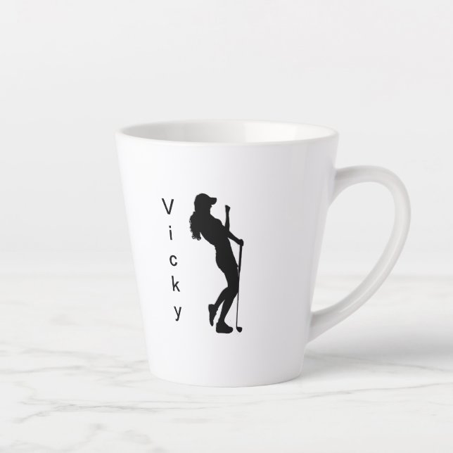 Personalized Female Golf Latte Mug (Right)