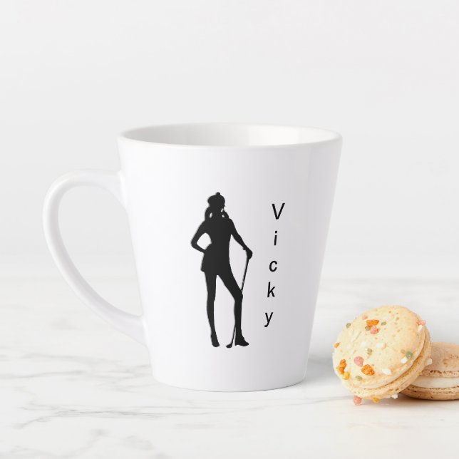 Personalized Female Golf Latte Mug (In Situ)