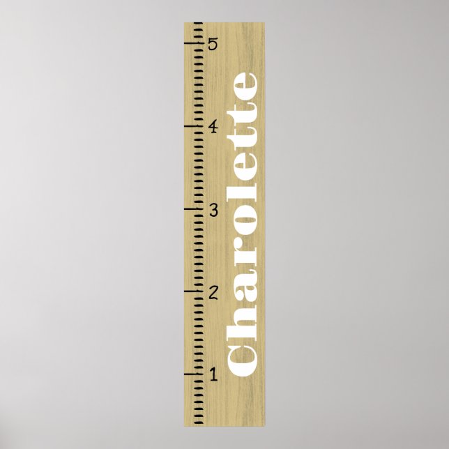 Personalized Female Growth Chart Ruler | My Growth (Front)