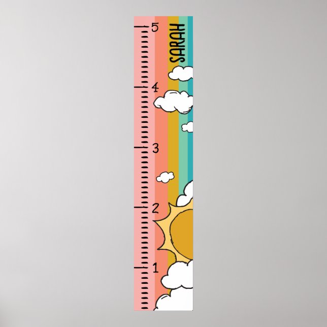 Personalized Female Growth Chart Ruler | My Growth (Front)