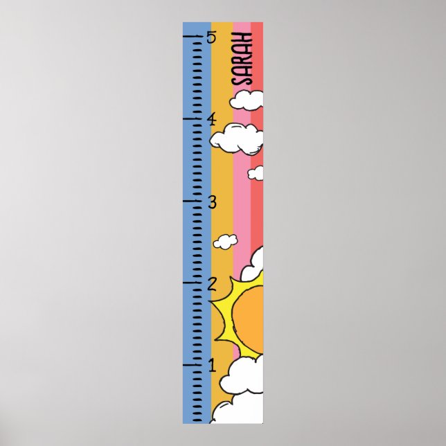 Personalized Female Growth Chart Ruler | My Growth (Front)