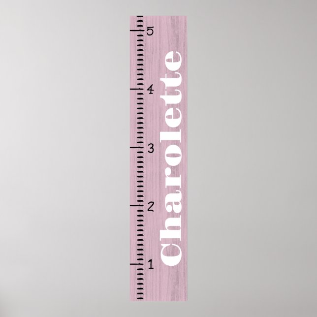 Personalized Female Growth Chart Ruler | My Growth (Front)