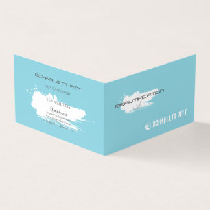 Personalized Feminine Folded Business Card Modern
