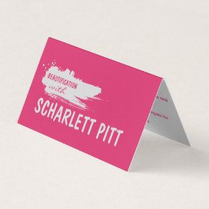 Personalized Feminine Folded Business Card Modern