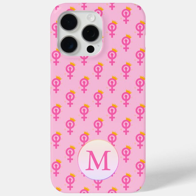 Personalized Feminist Pink Case-Mate iPhone Case (Back)