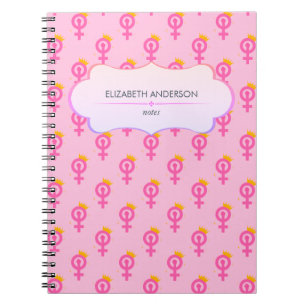 Personalized Feminist Pink Notebook