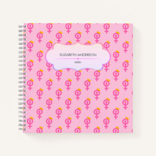 Personalized Feminist Pink Notebook