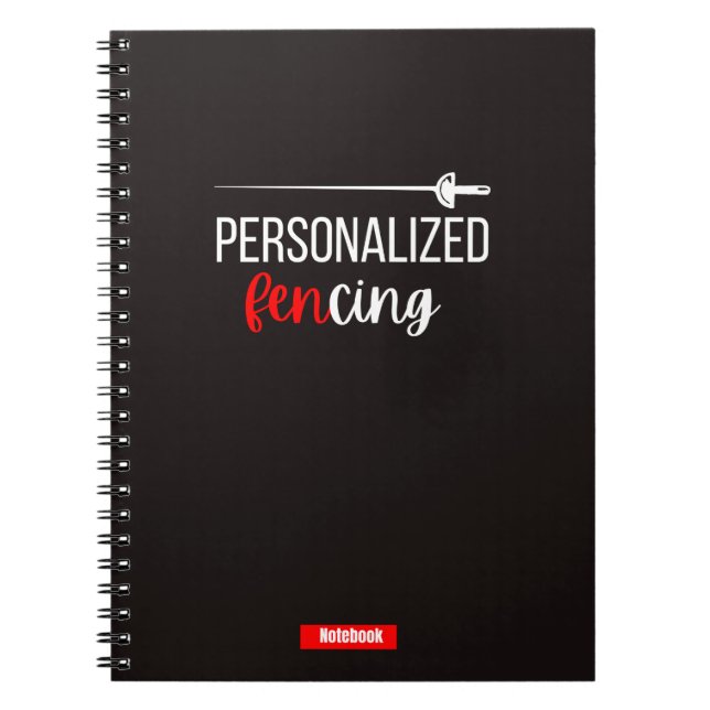 Personalized Fencing Notebook (Front)