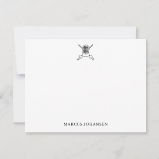 Personalized Fencing Stationery Fencing Card