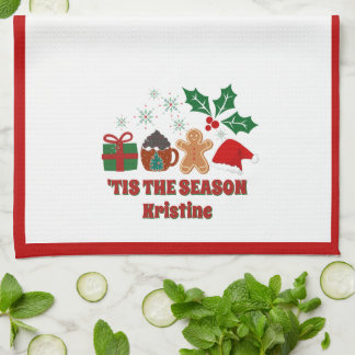 Personalized Festive Christmas Kitchen Towel