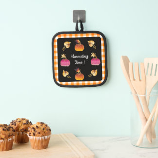 Personalized Festive Harvesting Time Pot Holder