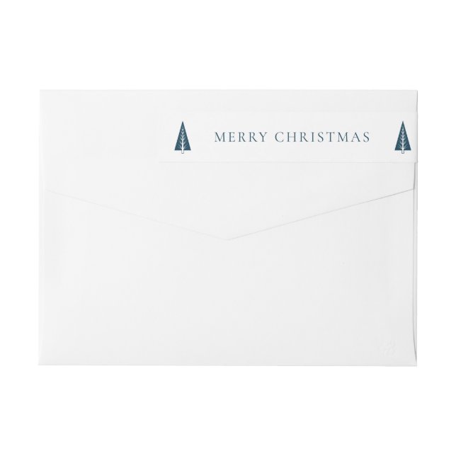 Personalized  festive merry christmas  wrap around label (Back)