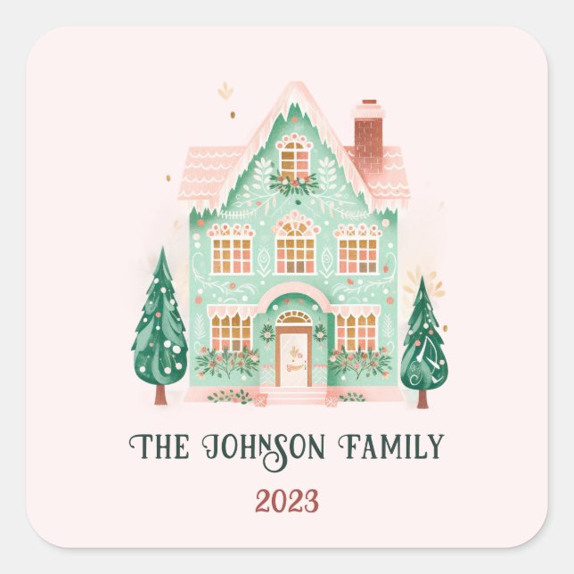 Personalized Festive Sticker (Front)