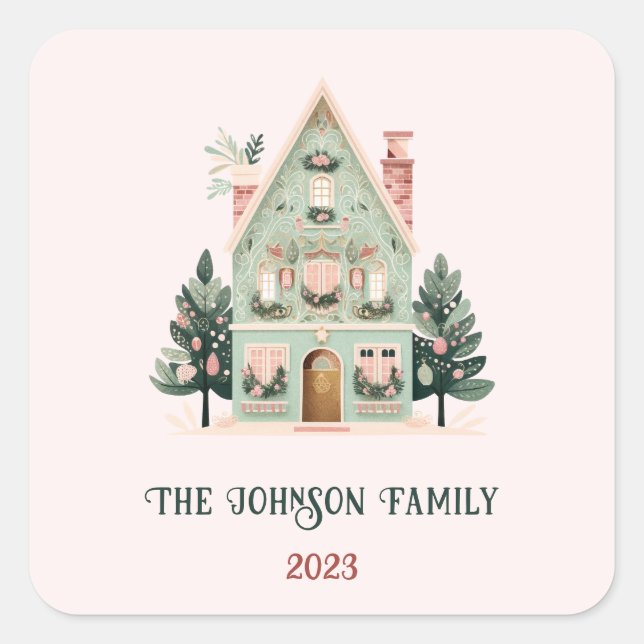 Personalized Festive Sticker (Front)