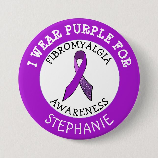 Personalized Fibromyalgia Button (Front)