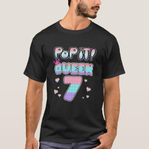 Personalized Fidget Queen Pop It Party Birthday T-Shirt