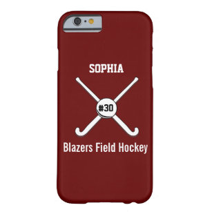 Personalized Field Hockey Team Name Jersey Number Barely There iPhone 6 Case
