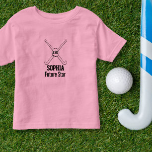 Personalized Field Hockey Team Name Jersey Number Toddler T-shirt