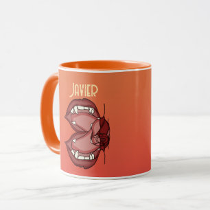 Personalized Fierce Expression of a Vampire’s Fang Mug