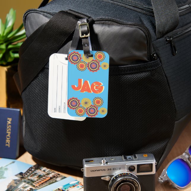 Personalized Fiesta Flair Luggage Tag (Front & Back)