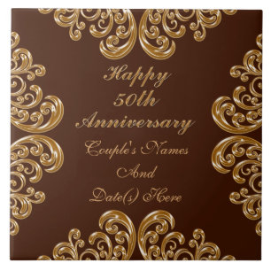 Personalized Fiftieth Anniversary Gifts for Family Tile