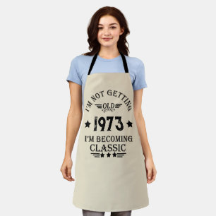 Personalized fifty vintage 50th birthday party apron