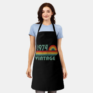 Personalized fifty vintage 50th birthday party apron