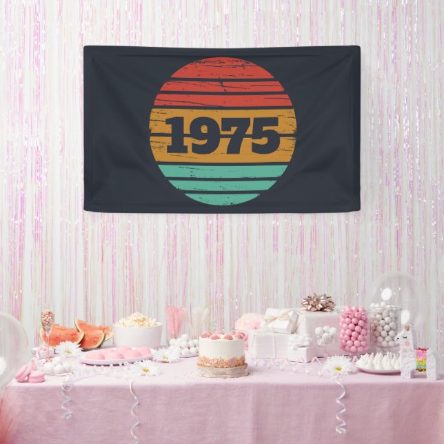 Personalized fifty vintage 50th birthday party banner (Party)