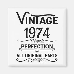 Personalized fifty vintage 50th birthday party magnet