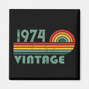 Personalized fifty vintage 50th birthday party magnet