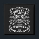 Personalized fifty vintage 50th birthday party magnet<br><div class="desc">Make your birthday special with this unique design. Add a touch of sophisticated elegance to your birthday celebration with our exquisite, one-of-a-kind designs. These graphics bring sophistication and originality to any product, creating a memorable and stylish gift. They are perfect for those who appreciate a touch of timeless glamour on...</div>