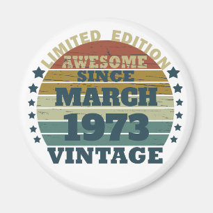 Personalized fifty vintage 50th birthday party magnet