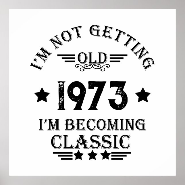 Personalized fifty vintage 50th birthday party poster (Front)