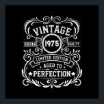 Personalized fifty vintage 50th birthday party poster<br><div class="desc">Make your birthday special with this unique design. Add a touch of sophisticated elegance to your birthday celebration with our exquisite, one-of-a-kind designs. These graphics bring sophistication and originality to any product, creating a memorable and stylish gift. They are perfect for those who appreciate a touch of timeless glamour on...</div>