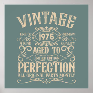 Personalized fifty vintage 50th birthday party poster