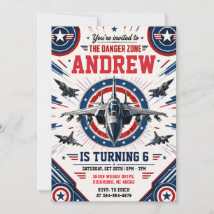 Personalized Fighter Pilot Birthday Invitation