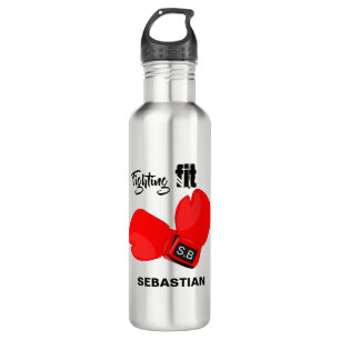 Personalized Fighting Fit   Boxing Gloves Water 710 Ml Water Bottle